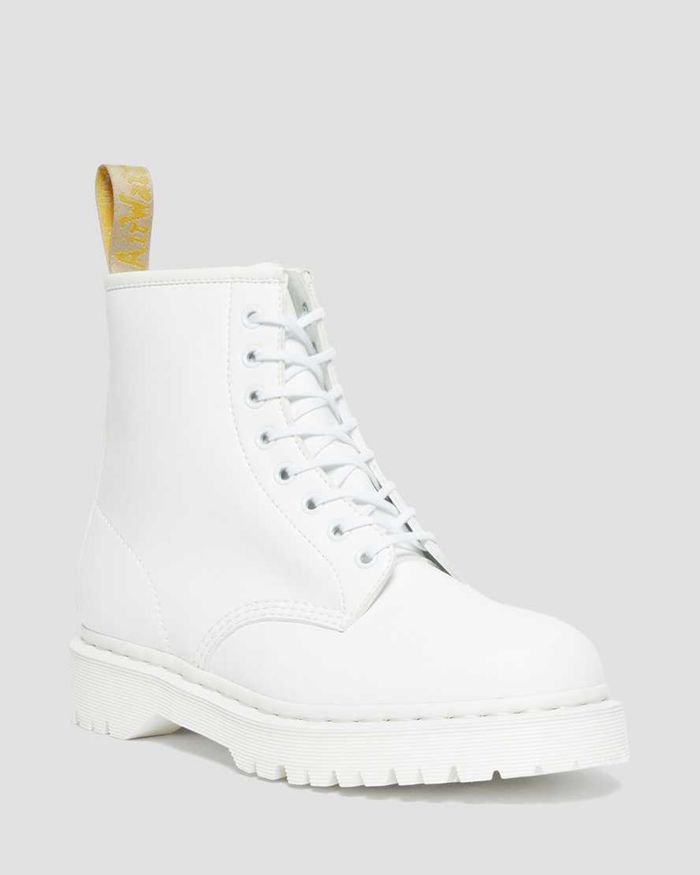 Dr Martens Vintersko Dame Hvite Vegan 1460 Bex Kemble Mono Platform 9064VAQIZ